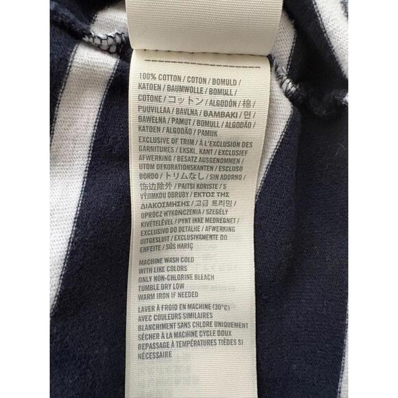 Hollister Y2K Mens Navy Blue White Striped Classic Short Sleeve Polo Shirt XL - Picture 7 of 8